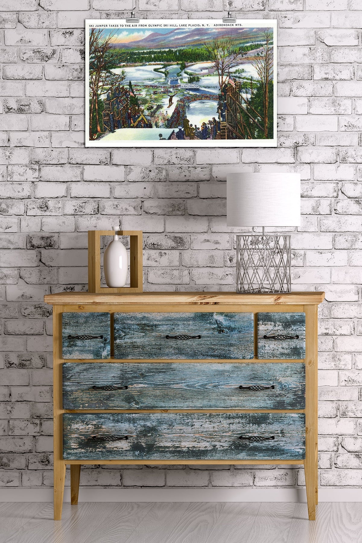 Ski Jumper Olympic Ski Hill Giclee Gallery Print T425