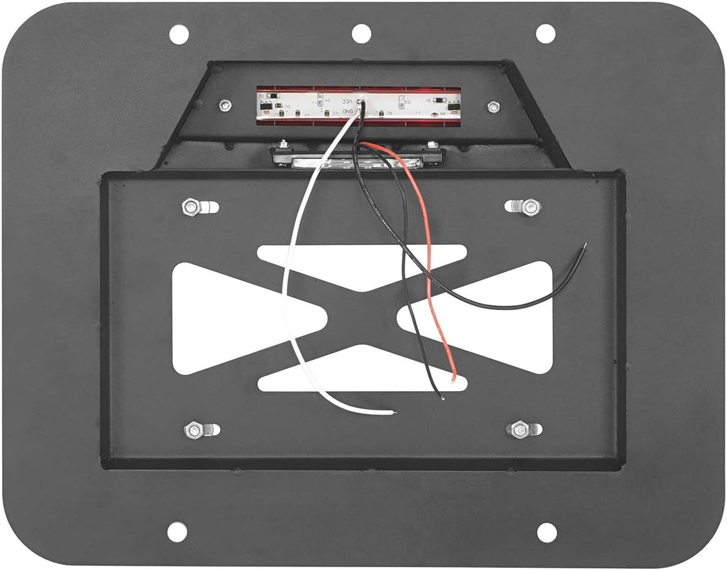 Spare Tire Delete License Plate Relocation Kit with Third Brake Light for Jeep Wrangler TJ X985