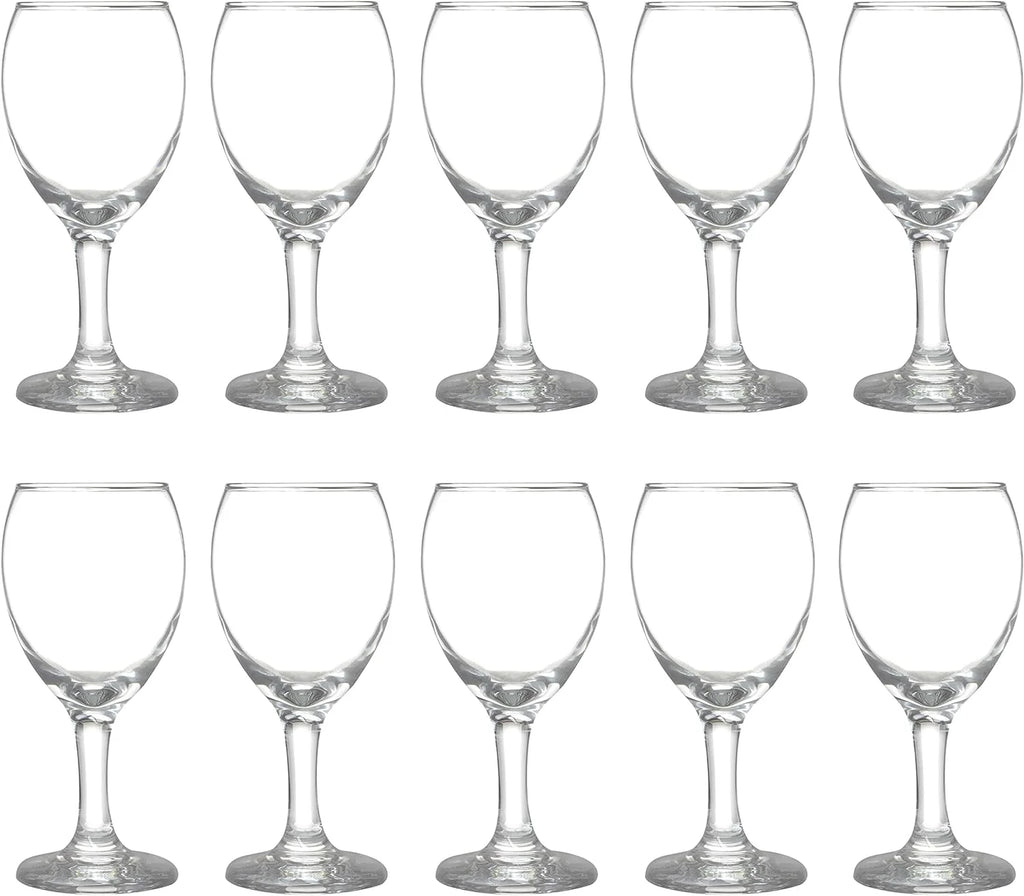 Clear 8.5 Oz Wine Glasses Set W713