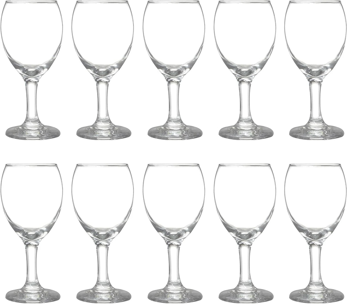Clear 8.5 Oz Wine Glasses Set W713