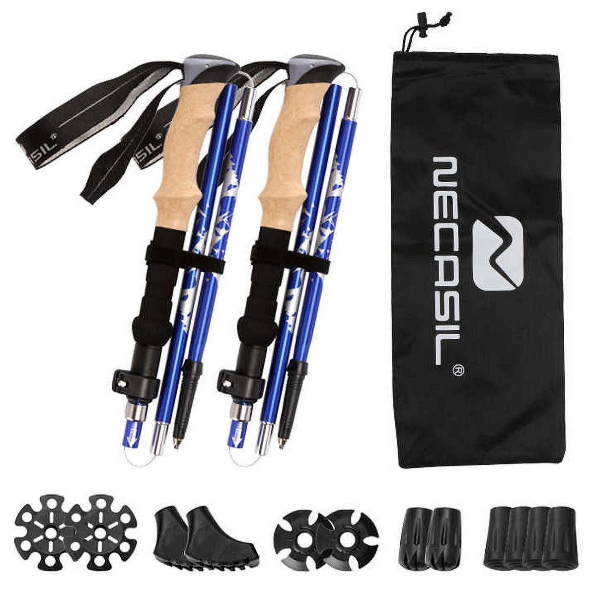 Collapsible Carbon Fiber Trekking Poles with EVA Grips O6121