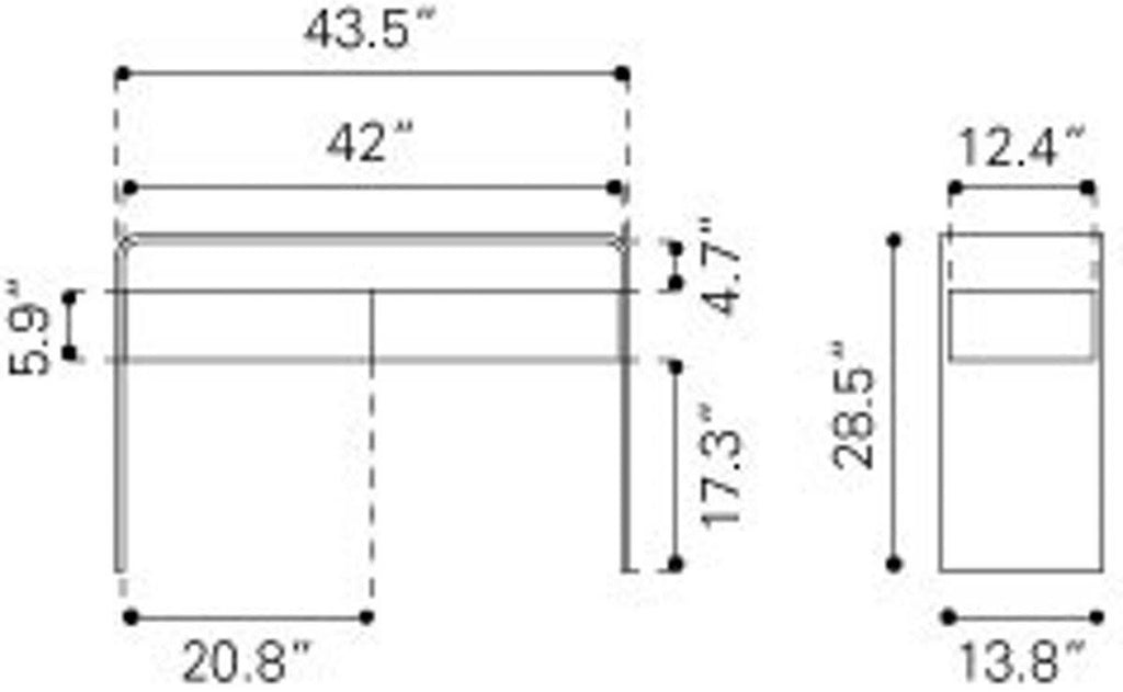 Walnut Console Table R48902
