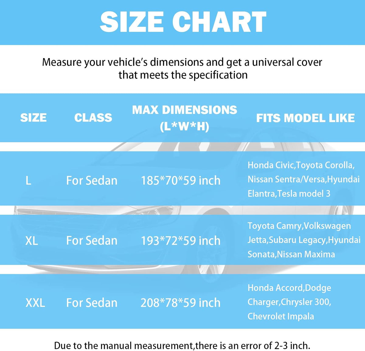 6-Layers Waterproof Car Covers with Night Reflective B826