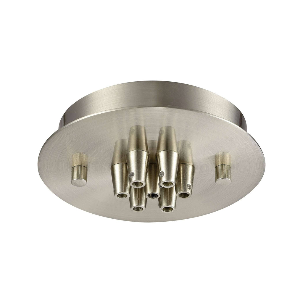 7 Light Small Round Canopy in Satin Nickel M126
