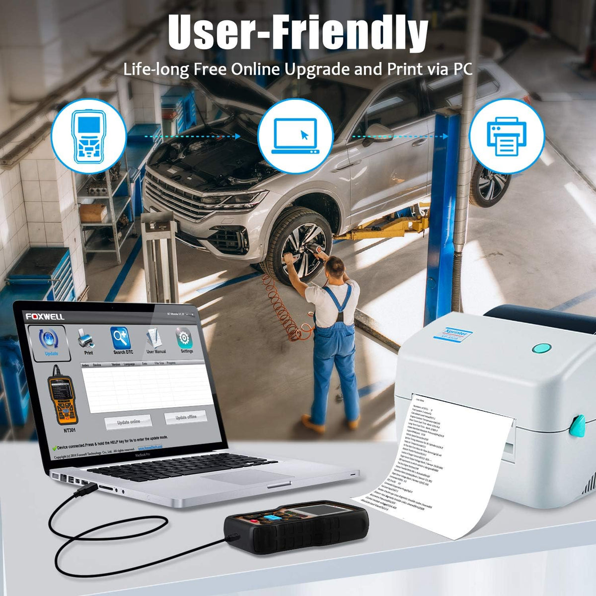 OBD2 Scanner Diagnostic Code Reader Tool F7553