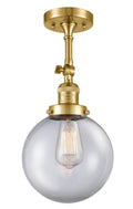 Satin Gold Semi-Flush Mount Light A201