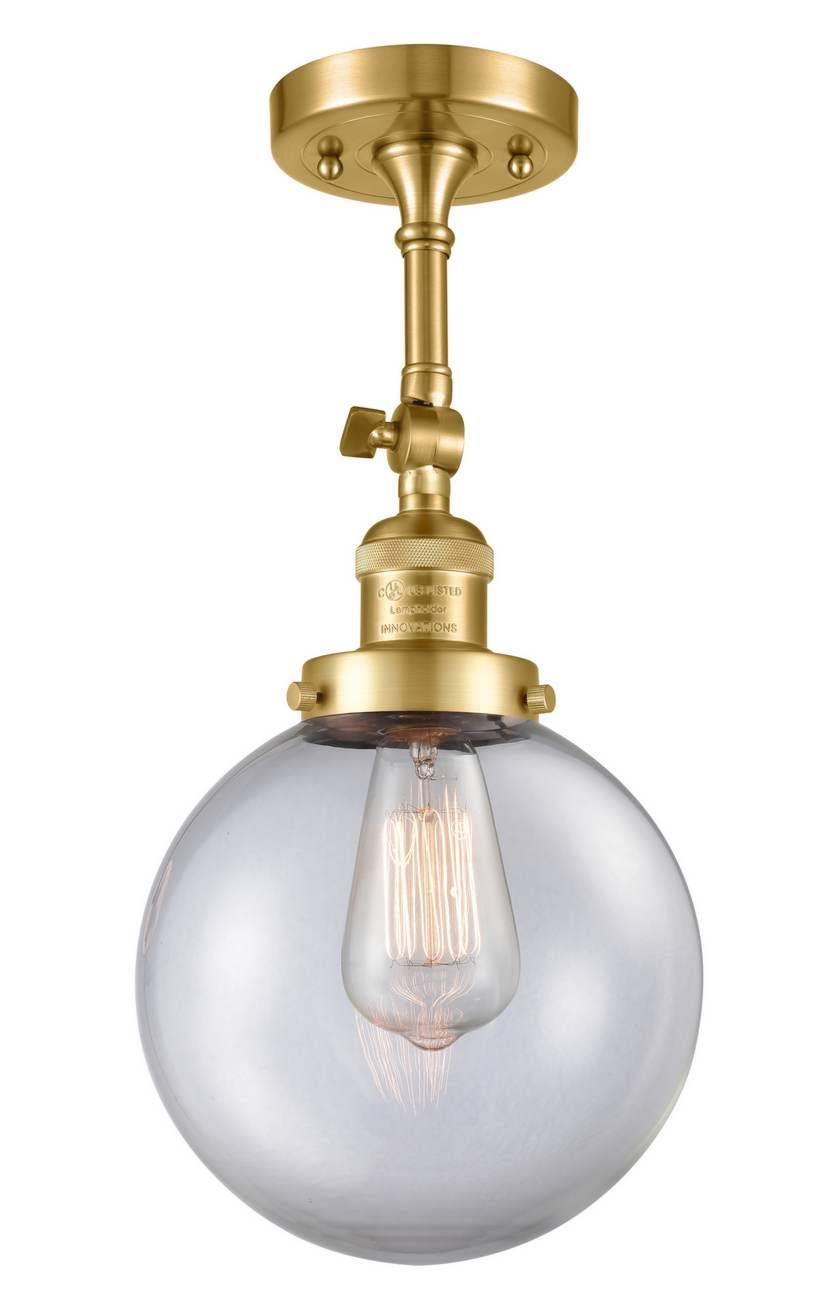 Satin Gold Semi-Flush Mount Light A201
