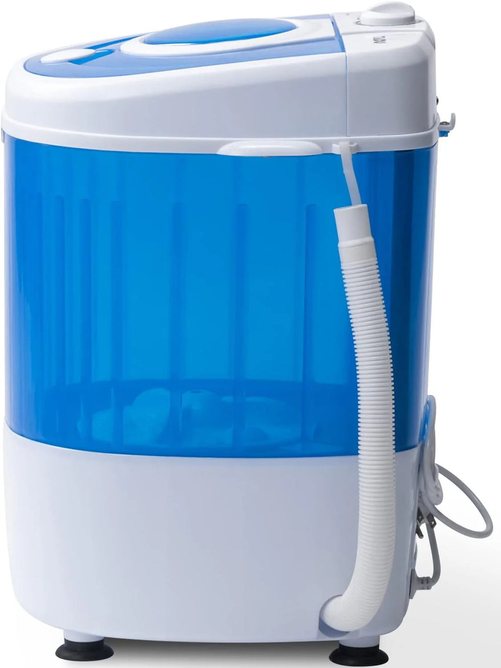 7.7lbs Mini Portable Washing Machine with Spiner Basket, Timer Control and Drain Hose, White L58440