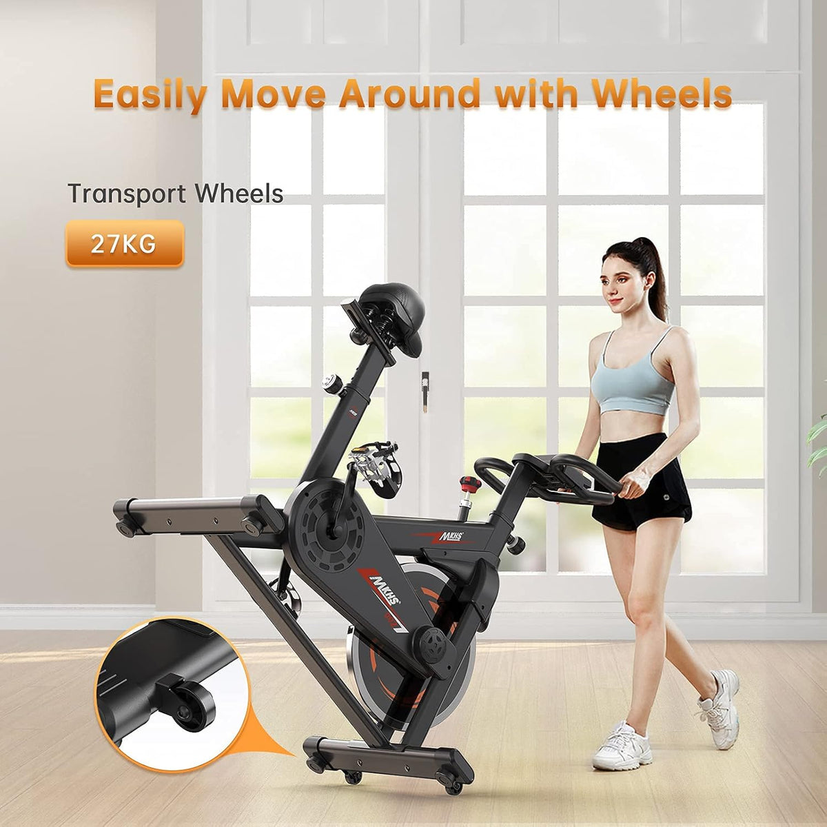 Indoor Cycling Bike with Monitor Screen Magnetic Resistance Z4425