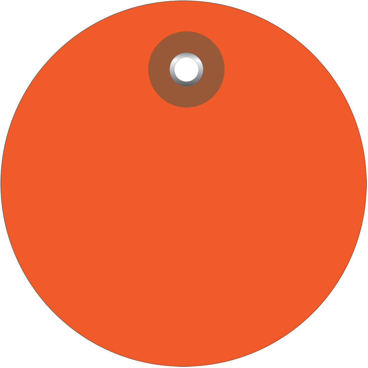 3x22 Orange Plastic Circle Tags, 100/Case F31570
