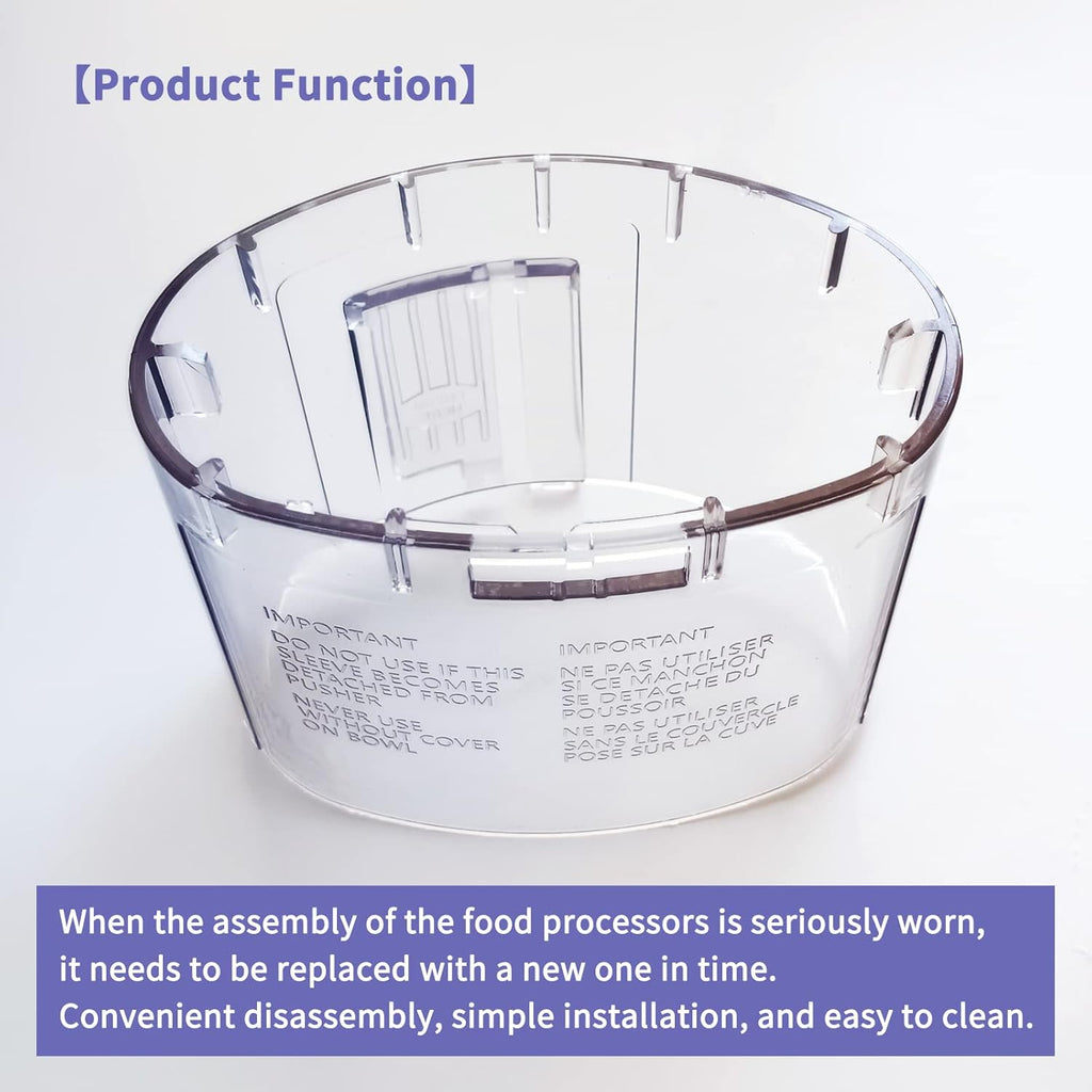 Large Pusher and Sleeve Assembly for Food Processors Y909