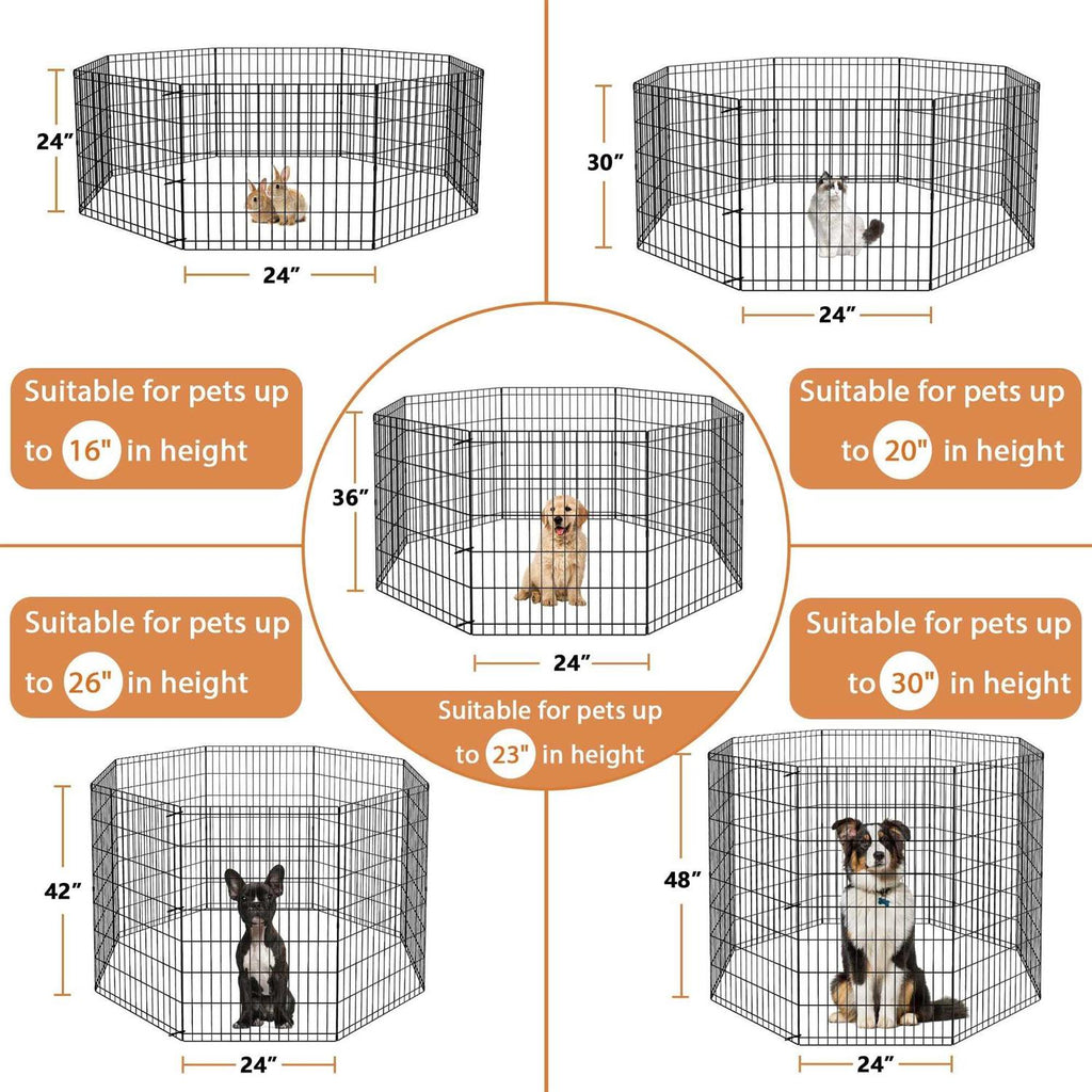 Folding 8 Panel Pet Playpen E834