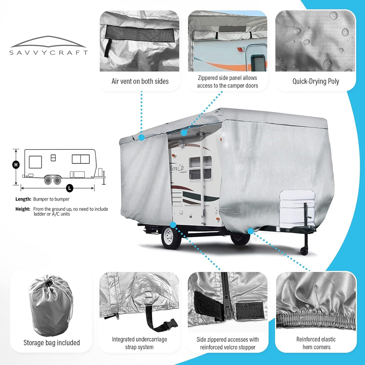 Travel Trailer RV Cover 10'-11'L N749663