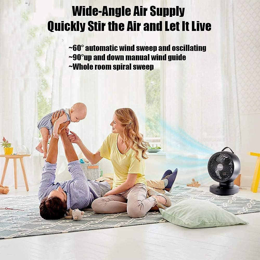 Air Circulator Fan, 8 Blade, 6 Speeds 4 Wind Modes, Oscillating, Pack of 2 I727869