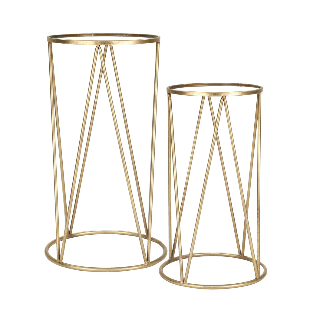 Metal Accent Table Set of 2 B88033