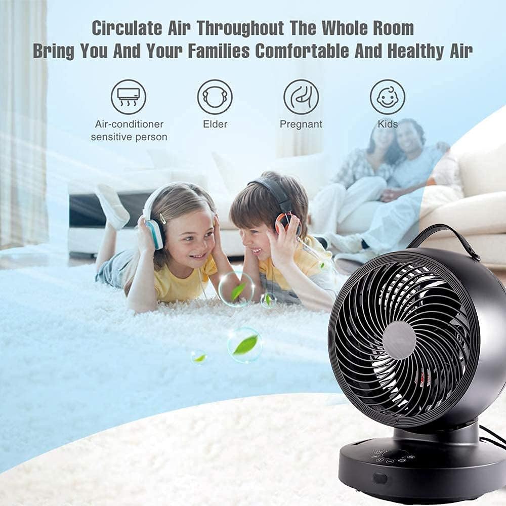Air Circulator Fan, 8 Blade, 6 Speeds 4 Wind Modes, Oscillating, Pack of 2 I727869