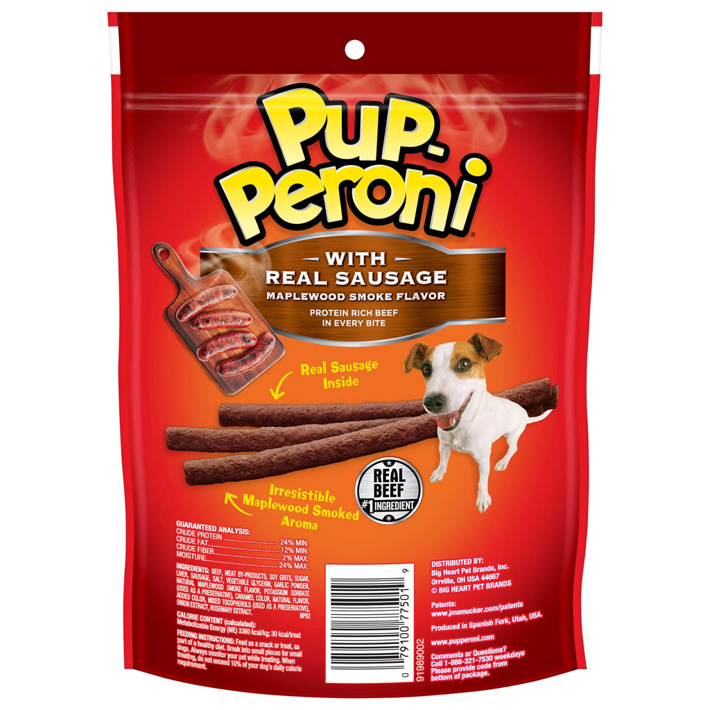 With Real Sausage Maplewood Smoke Flavor Dog Treats, 5.6oz Bag (Pack of 8) A6803