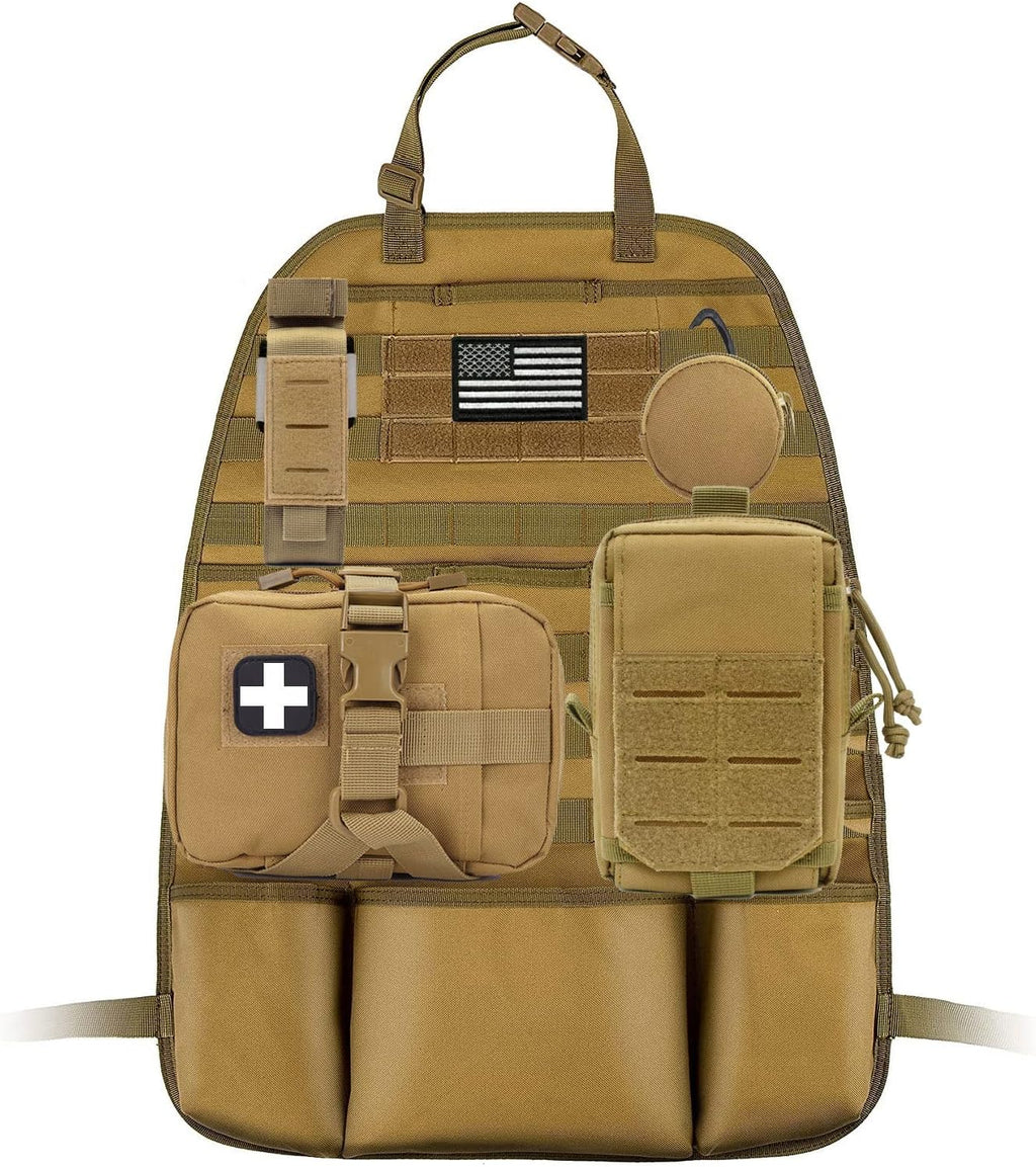 Tactical Molle Seat Back Organizer with Pouches V12677