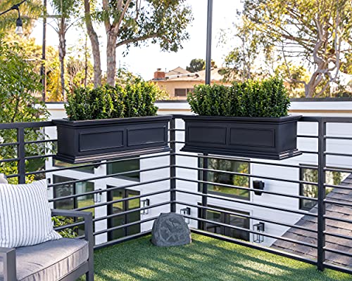 Plastic Rectangular Railing Planter C59679