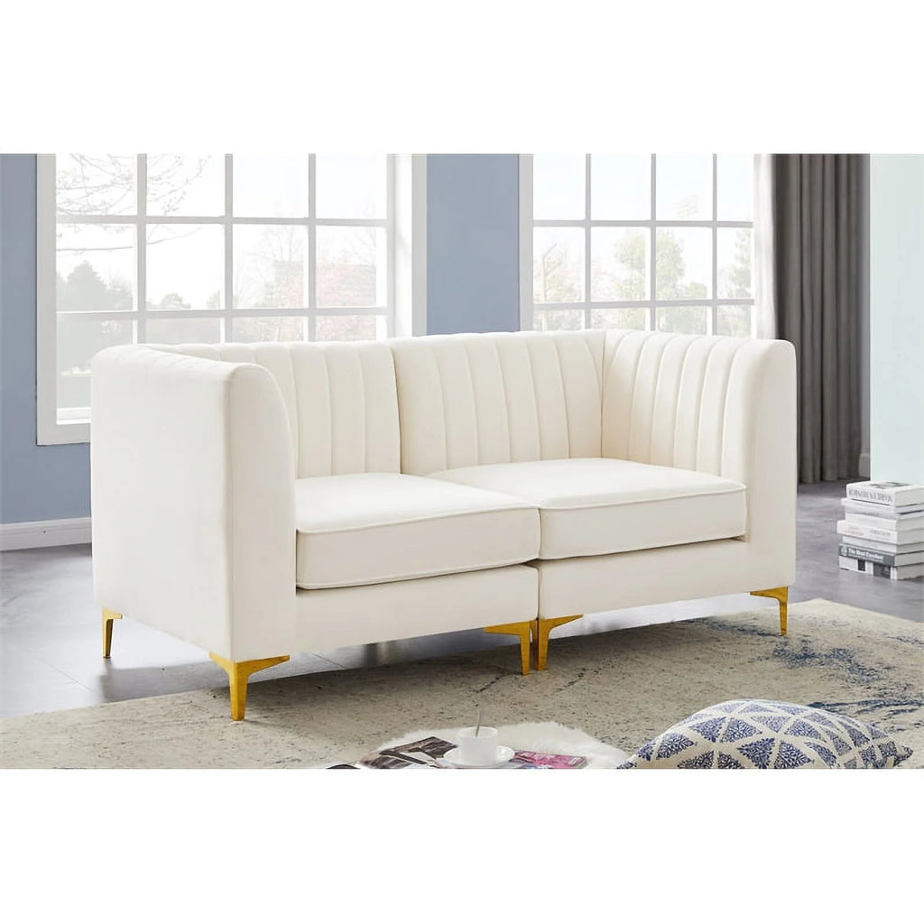 Cream Velvet Modular Sofa C103