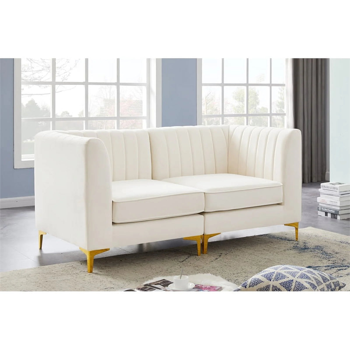 Cream Velvet Modular Sofa C103