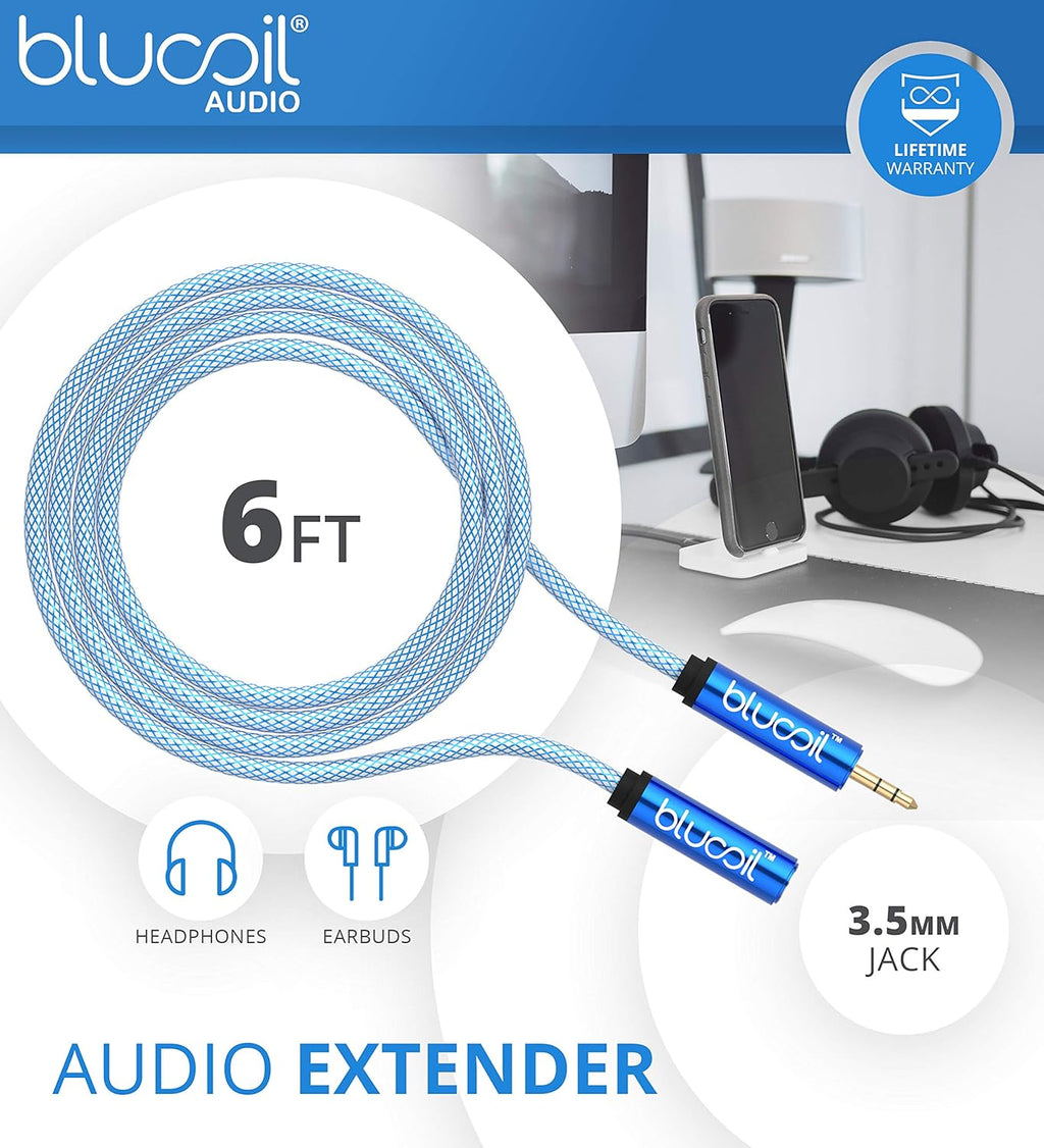 USB DAC and Headphone Amplifier with Over-Ear Stereo Headphones and 3.5mm Audio Extension Cable S579327