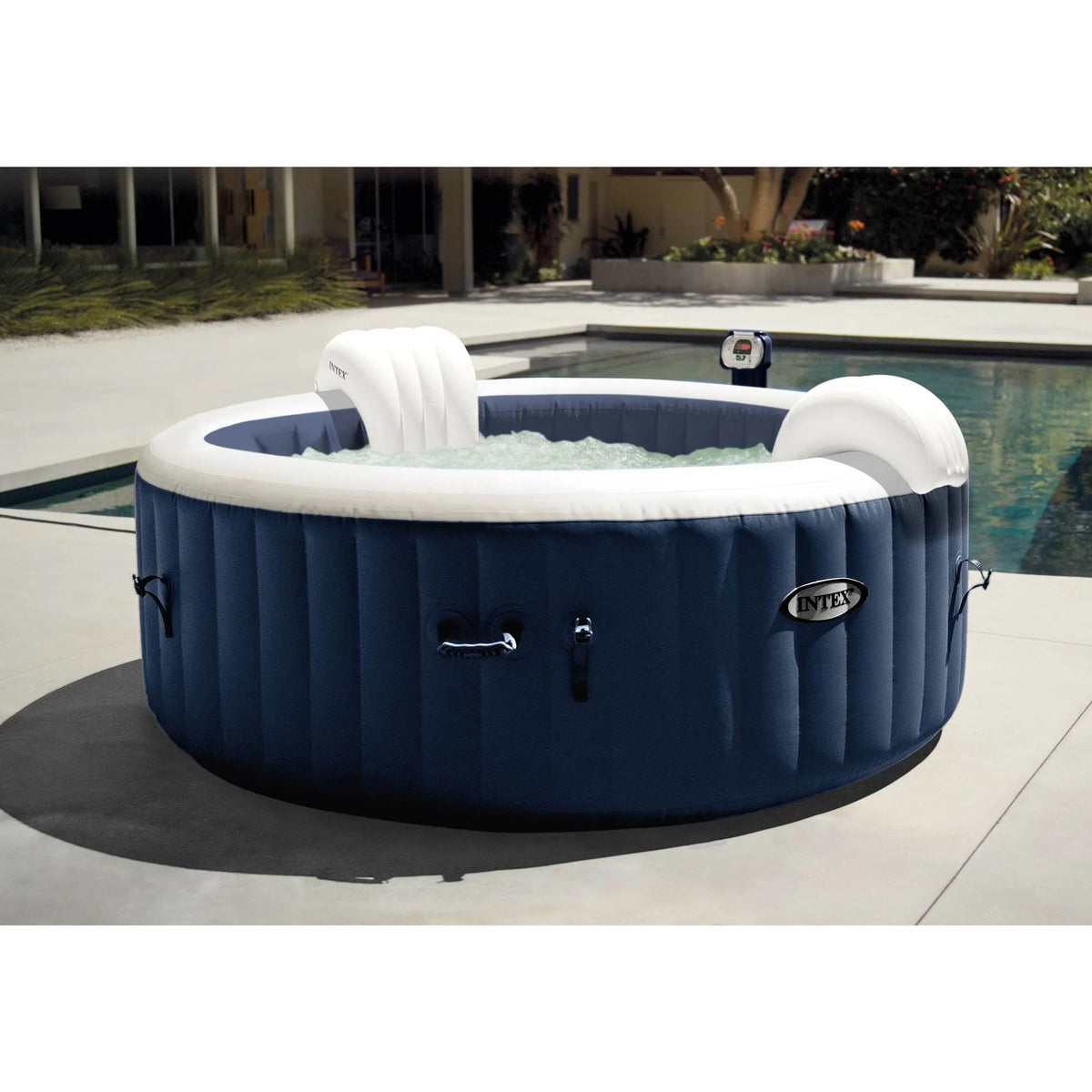 4 Person Inflatable Hot Tub with LED Light A26583
