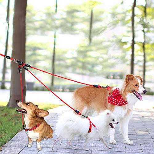Heavy Duty 3 Way No Tangle Dog Leash with Padded Handle W4821