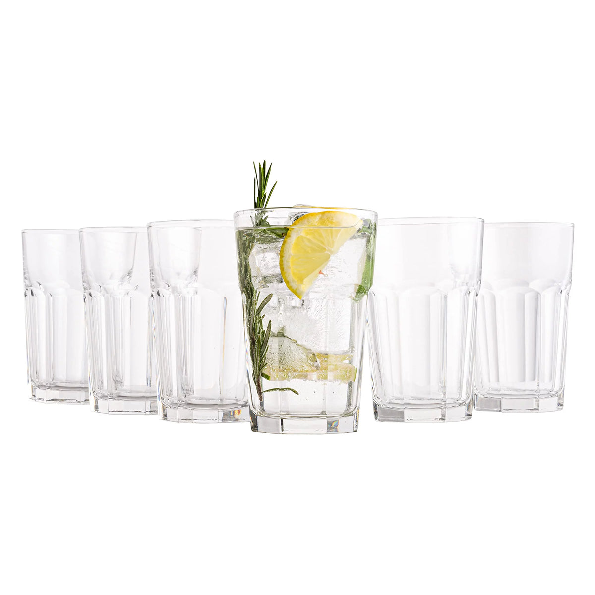 Set of 6 14 Ounce Dishwasher Safe Drinking Glasses K386
