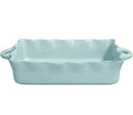 Large Ruffled Robins Egg Blue Baker Z8899