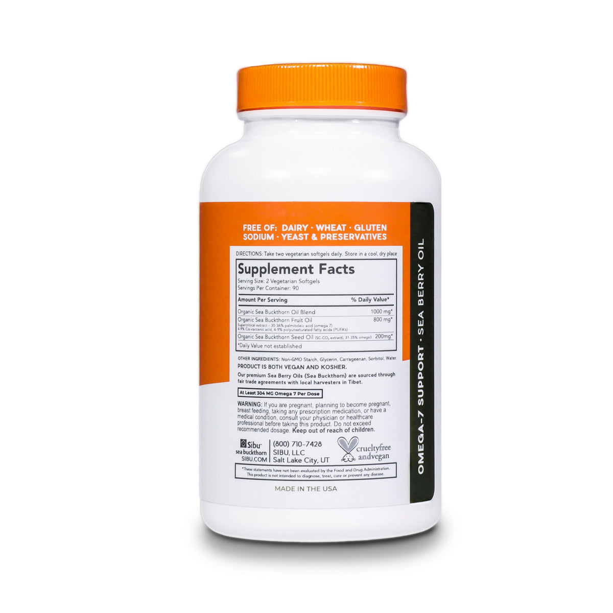120ct Omega-7 Sea Buckthorn Softgels C173
