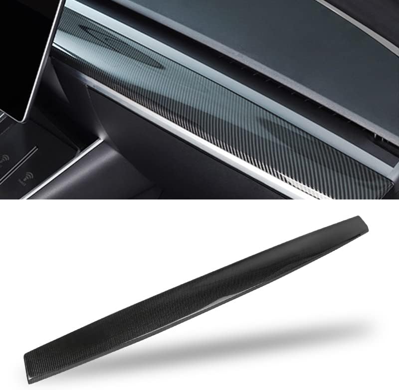 Matte and Gloss Black Carbon Fiber Dashboard Cover Wrap W756