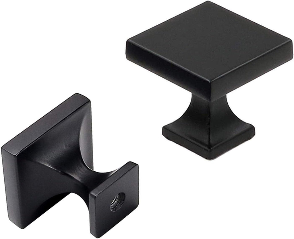Matte Black Square Cabinet Knobs Pack of 30 T721
