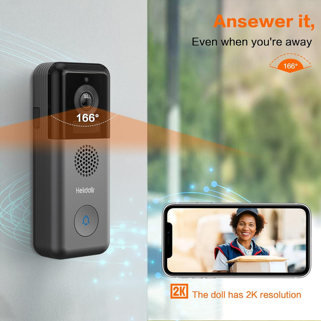 2K Wireless Video Doorbell Camera J767