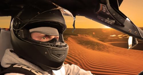 Compact Motorcycle Helmet - Matte Black, Large - Full Face w/ Tinted Visor Z6946