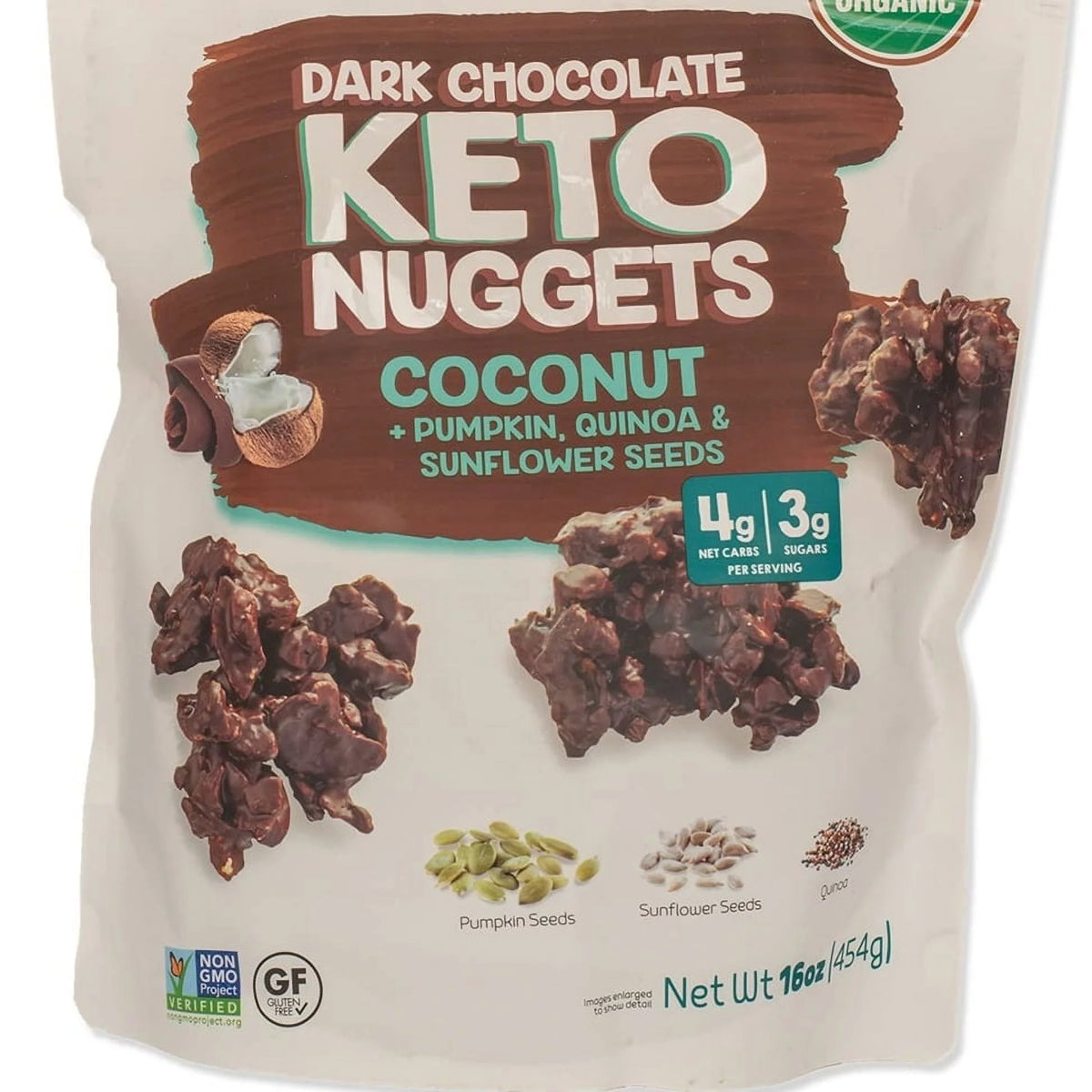 Dark Chocolate Keto Nuggets 16 Ounce Q16239