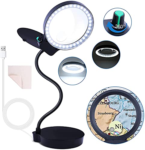 10X 20X Magnifying Desk Lamp with Stand L623825