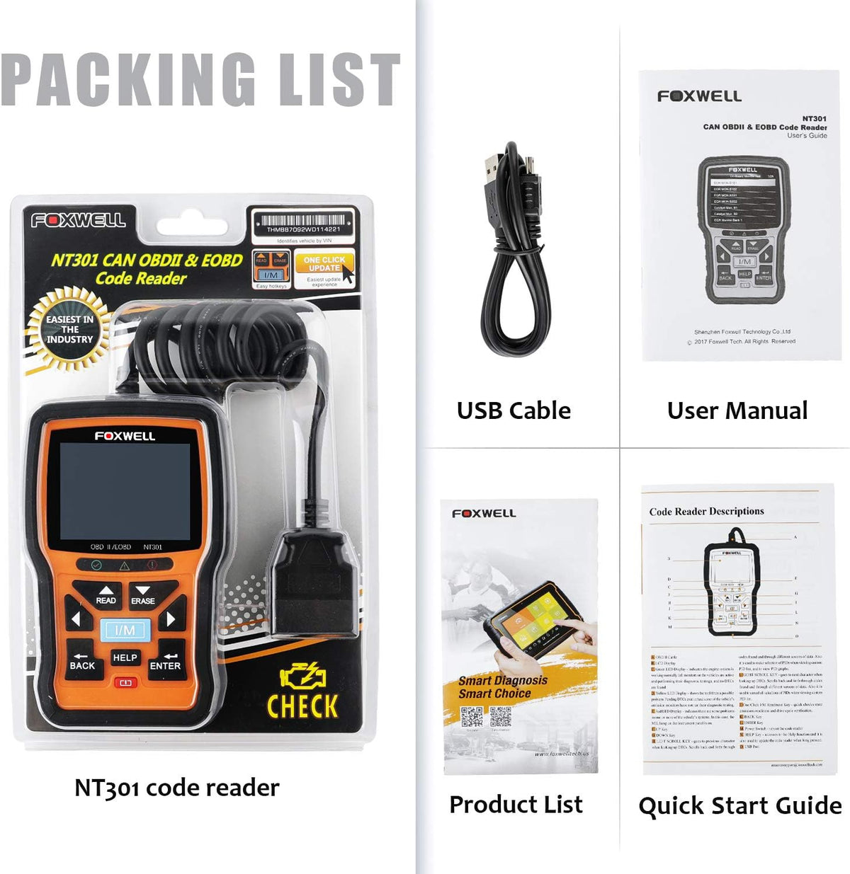 OBD2 Scanner Diagnostic Code Reader Tool F7553
