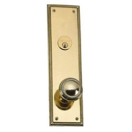 Polished Brass Single Cylinder Entrance Knobset I24610