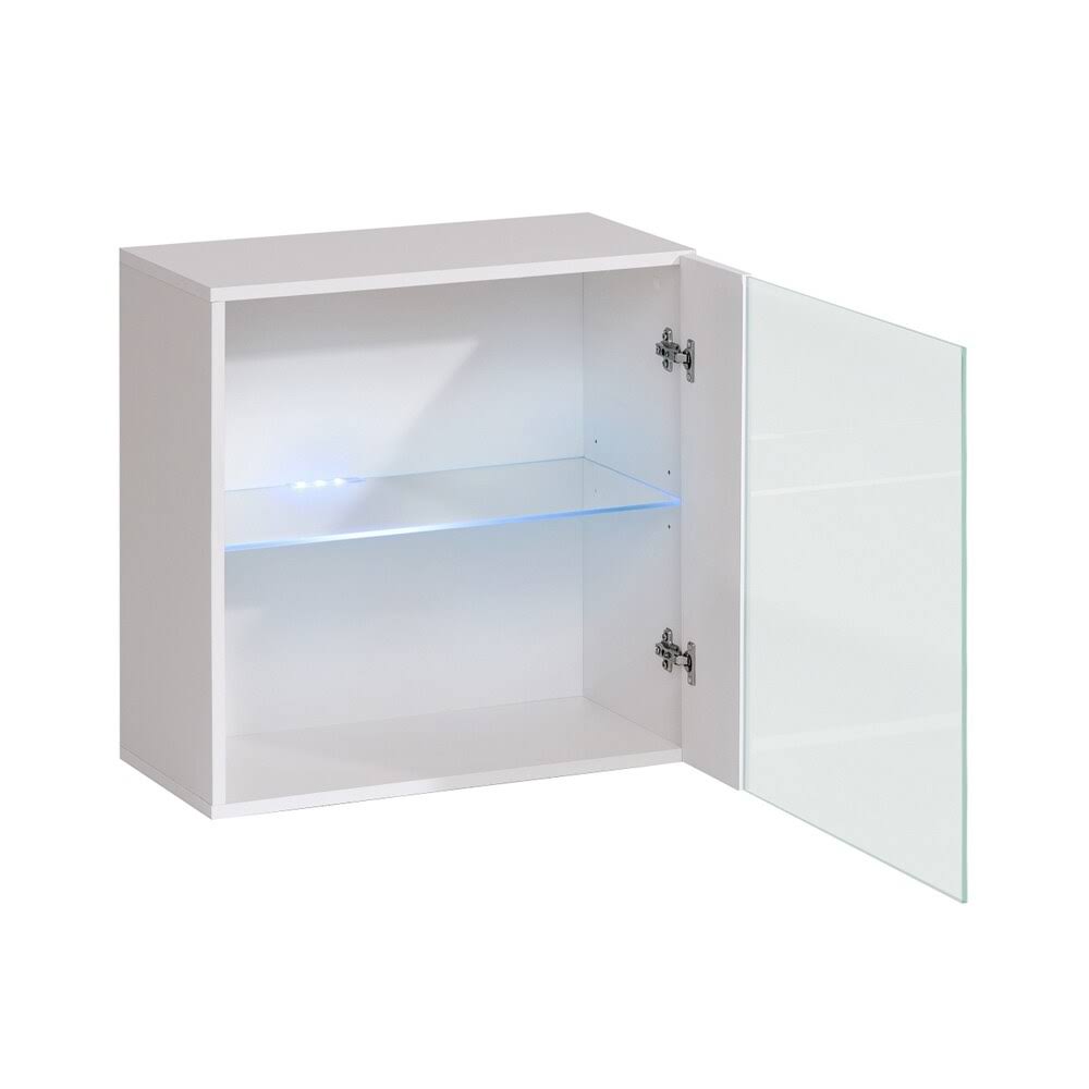 Oak Wall Mounted Floating Bookcase Cabinet Z38656