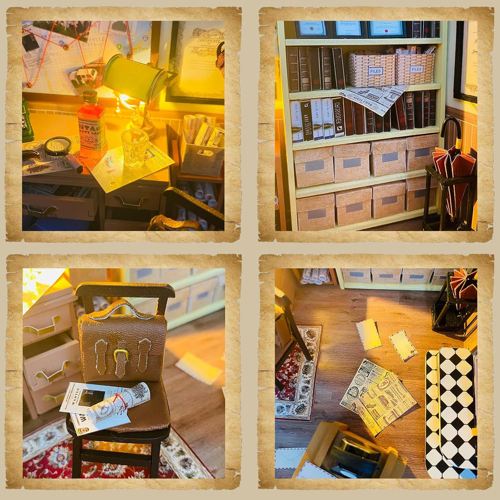 3D Wooden Miniature Dollhouse Kit with Furniture S1399