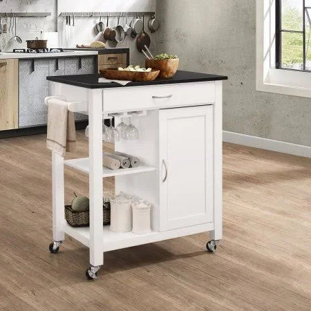 Kitchen Cart Natural & Black C99517