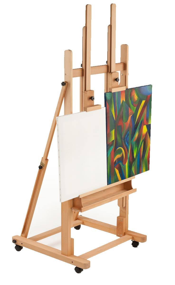 X-Large Beech Wood Floor Easel with Locking Wheels A951646