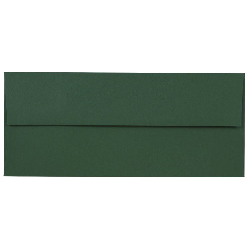 #10 Business Envelopes, 4 1/8 x 9 1/2, Dark Green, 1000/Carton Q8654