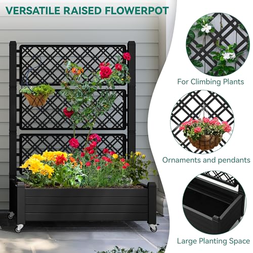 White Plastic Raised Garden Bed Kit W7735