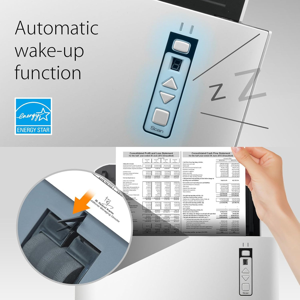 100 Page ADF 80ppm A3 Document Scanner O493966
