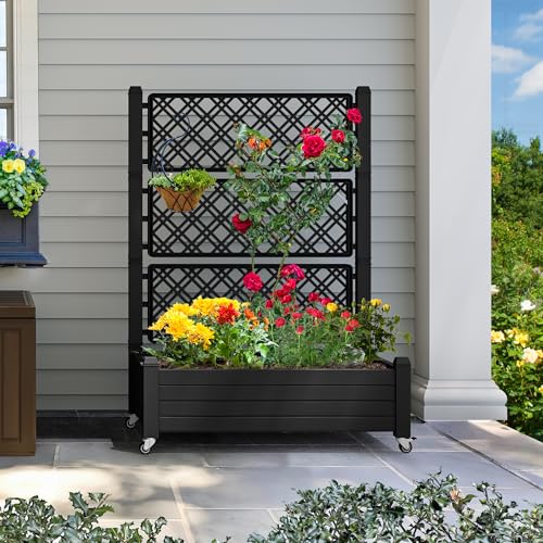 White Plastic Raised Garden Bed Kit W7735