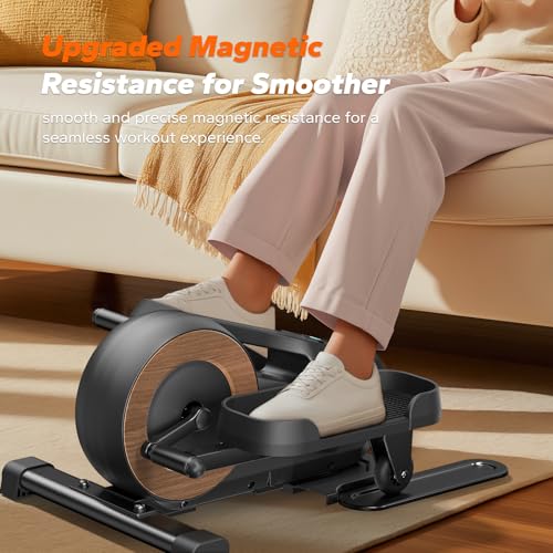 Under Desk Elliptical Machine, Seated Pedal Exerciser with 8 Resistance Levels U880