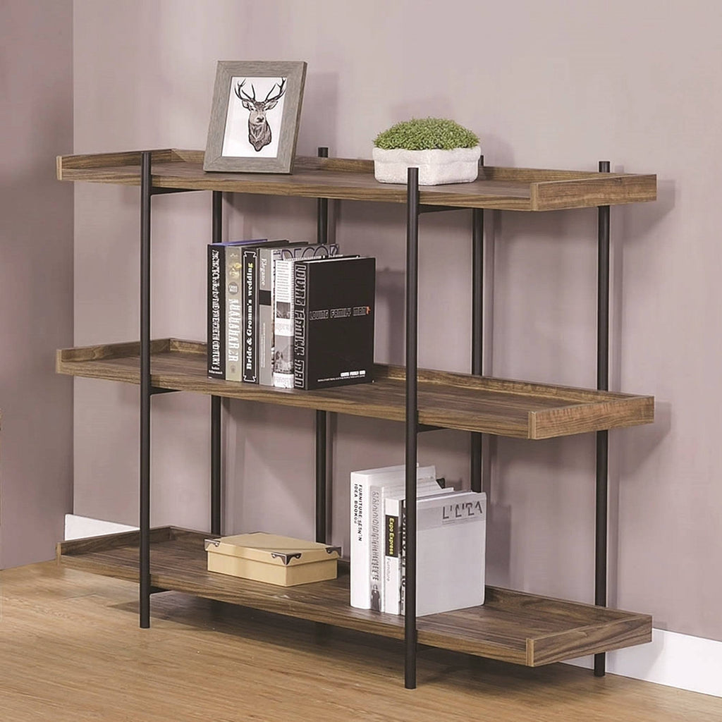 Walnut Wood Bookcase D337