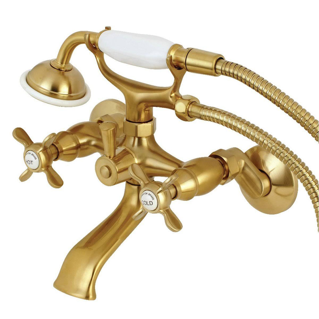 Oil Rubbed Bronze Wall Mount Clawfoot Tub Filler with Hand Shower C70415